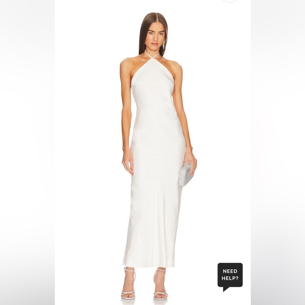 NWT Michael Costello REVOLVE MILLIE GOWN IN IVORY Size XS